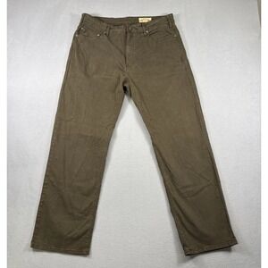 Orvis Mens 36x30 Five Pocket Pants Brown Stretch Royal Wulff Fly Fishing Cotton